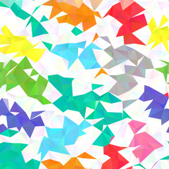 Obraz premium Bright multicolor abstract polygonal background with triangle texture, vector illustration template