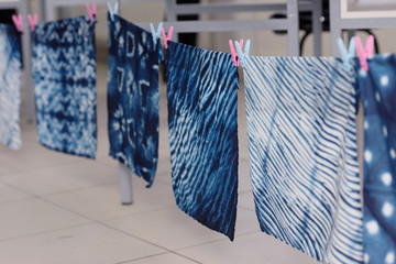 Various styles of tie dye, shibori technique.Textile print for bed linen, jacket, package design, fabric and fashion concepts.