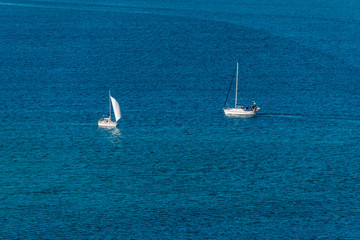 Yachting on the turquoise Adriatic, Murter, Dalmatia, Croatia
