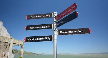 Fototapeta premium Alcatraz Island in the Bay of San Francisco from May 1, 2017, California USA