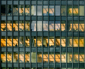 looking into an office building in NYC