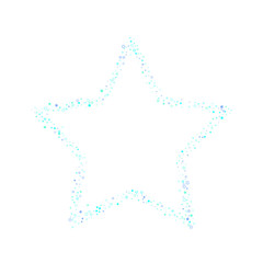 Blue, cyan, turquoise glitter stars confetti