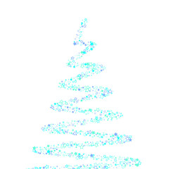 Blue, cyan, turquoise glitter stars confetti