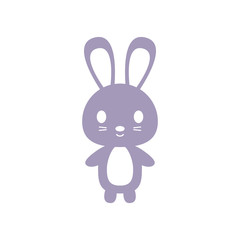 Bunny Icon - Cute bunny icon isolated on white background and part of K-Pop icon collection