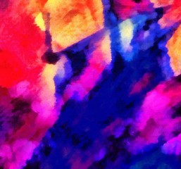 Abstract art painted texture background. Textured oil strokes and splashes on canvas. Simple creativity pattern for design. Close up macro palette in mixed colors. Original grunge backdrop.