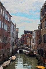 colorful houses in venice and city views and canals 