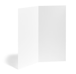 folded leaflet white blank paper template book
