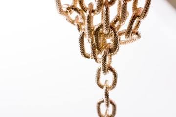 gold color metal chain