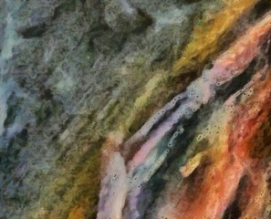 Colorful scratched grunge texture. Dry oil strokes background. Design pattern.