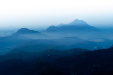 View from the Little Adams Peak at blue hour
