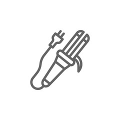 hair curler outline icon. Elements of Beauty and Cosmetics illustration icon. Signs and symbols can be used for web, logo, mobile app, UI, UX