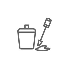 nail polish outline icon. Elements of Beauty and Cosmetics illustration icon. Signs and symbols can be used for web, logo, mobile app, UI, UX