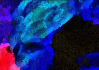 Original abstract painting at canvas. Mixed media pattern. Hand drawn art background.