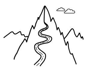 Obraz premium Road to the montains