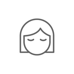 makeup, woman outline icon. Elements of Beauty and Cosmetics illustration icon. Signs and symbols can be used for web, logo, mobile app, UI, UX