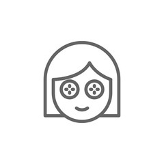 facial mask outline icon. Elements of Beauty and Cosmetics illustration icon. Signs and symbols can be used for web, logo, mobile app, UI, UX
