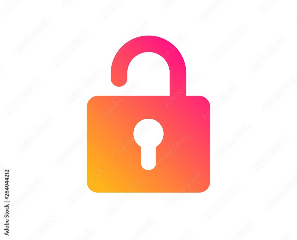 Aufkleber lock icon. private locker sign. password encryption symbol. classic flat style. gradient lock icon. 