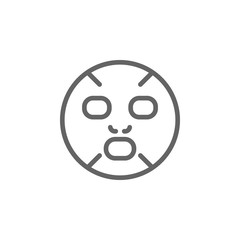 facial mask outline icon. Elements of Beauty and Cosmetics illustration icon. Signs and symbols can be used for web, logo, mobile app, UI, UX