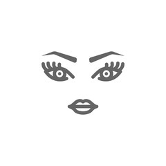make up, face outline icon. Elements of Beauty and Cosmetics illustration icon. Signs and symbols can be used for web, logo, mobile app, UI, UX