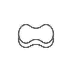 bath sponge outline icon. Elements of Beauty and Cosmetics illustration icon. Signs and symbols can be used for web, logo, mobile app, UI, UX