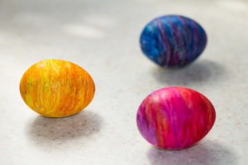 Colored eggs for Easter