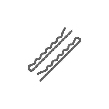 recommend clip art: bobby pins outline icon. Elements of Beauty and Cosmetics illustration icon. Signs and symbols can be used for web, logo, mobile app, UI, UX