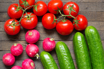 Ripe vegetables agriculture background