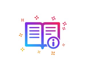 Fototapeta premium Technical information icon. Instruction sign. Dynamic shapes. Gradient design technical info icon. Classic style. Vector