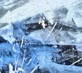 Weathered abstract grunge texture. Background with paint strokes and splashes. Pattern with dirty and blots elements. Retro oil style. Simple closeup template for graphic design