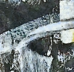Fototapeta premium Weathered abstract grunge texture. Background with paint strokes and splashes. Pattern with dirty and blots elements. Retro oil style. Simple closeup template for graphic design