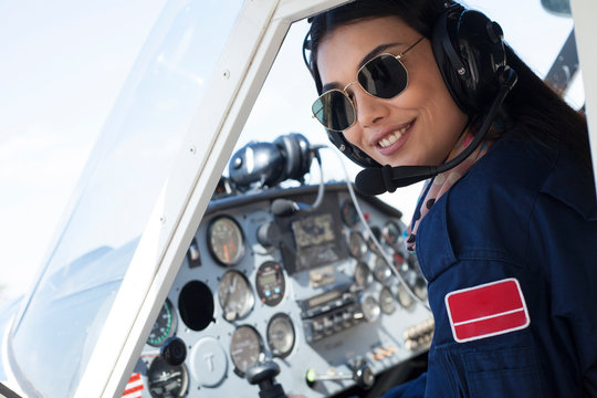 Young Woman Aircraft Pilot