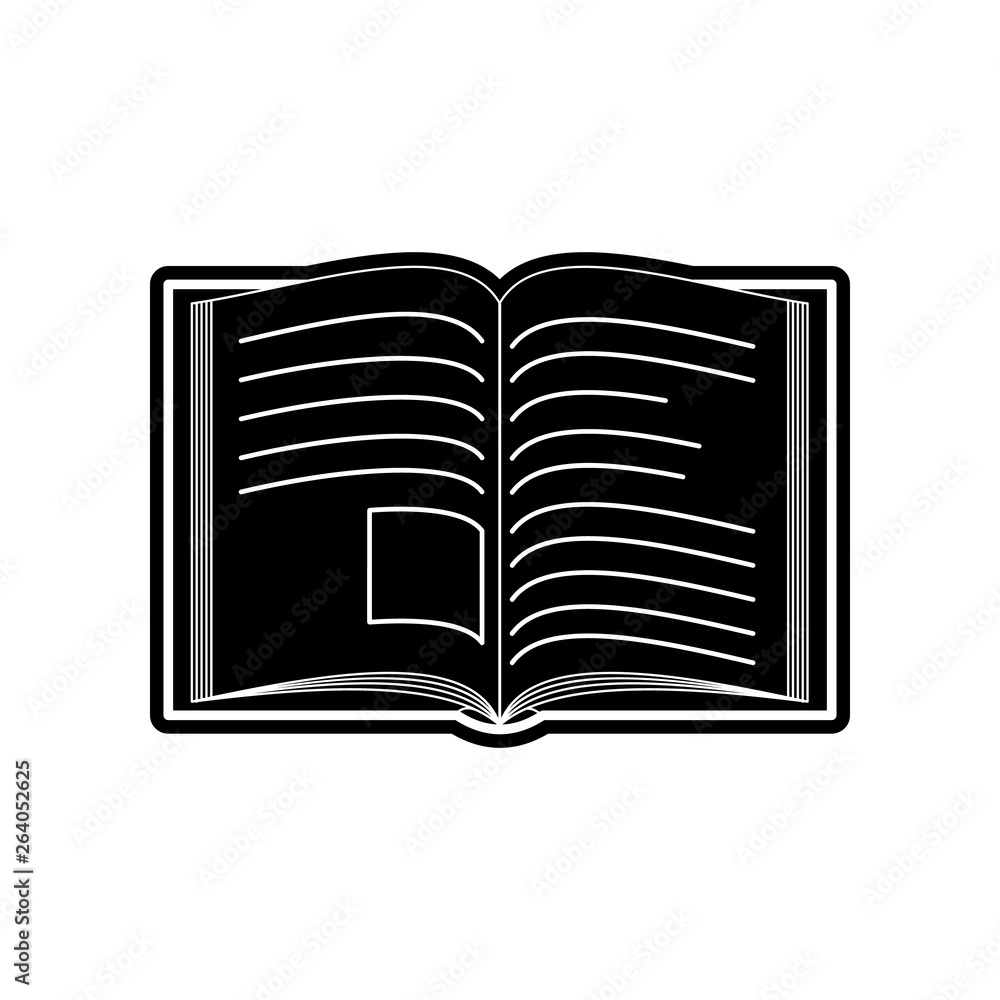 Poster open book icon. element of education for mobile concept and web apps icon. glyph, flat icon for webs