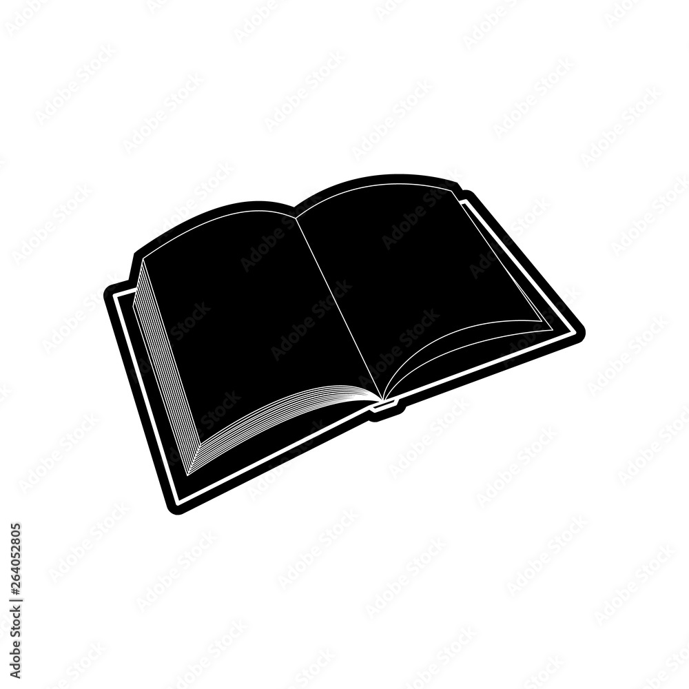 Poster open book icon. element of education for mobile concept and web apps icon. glyph, flat icon for webs