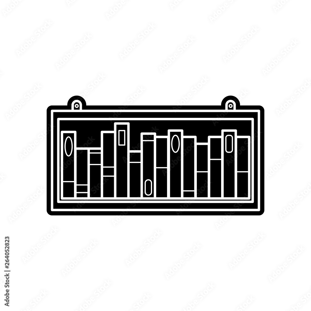 Poster bookshelf icon. element of education for mobile concept and web apps icon. glyph, flat icon for webs