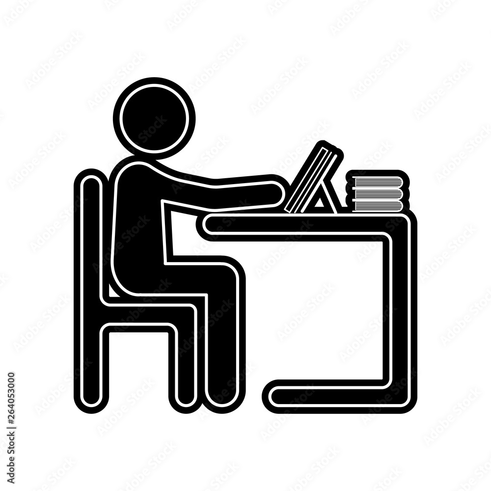 Poster pupil icon. element of education for mobile concept and web apps icon. glyph, flat icon for website 