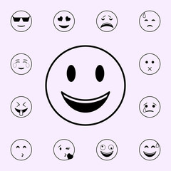 touching icon. Emoji icons universal set for web and mobile