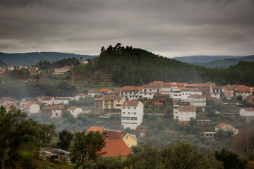 Fototapeta na wymiar a view of Barroca Schist Village, Fundao, Portugal