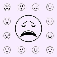 vexation icon. Emoji icons universal set for web and mobile