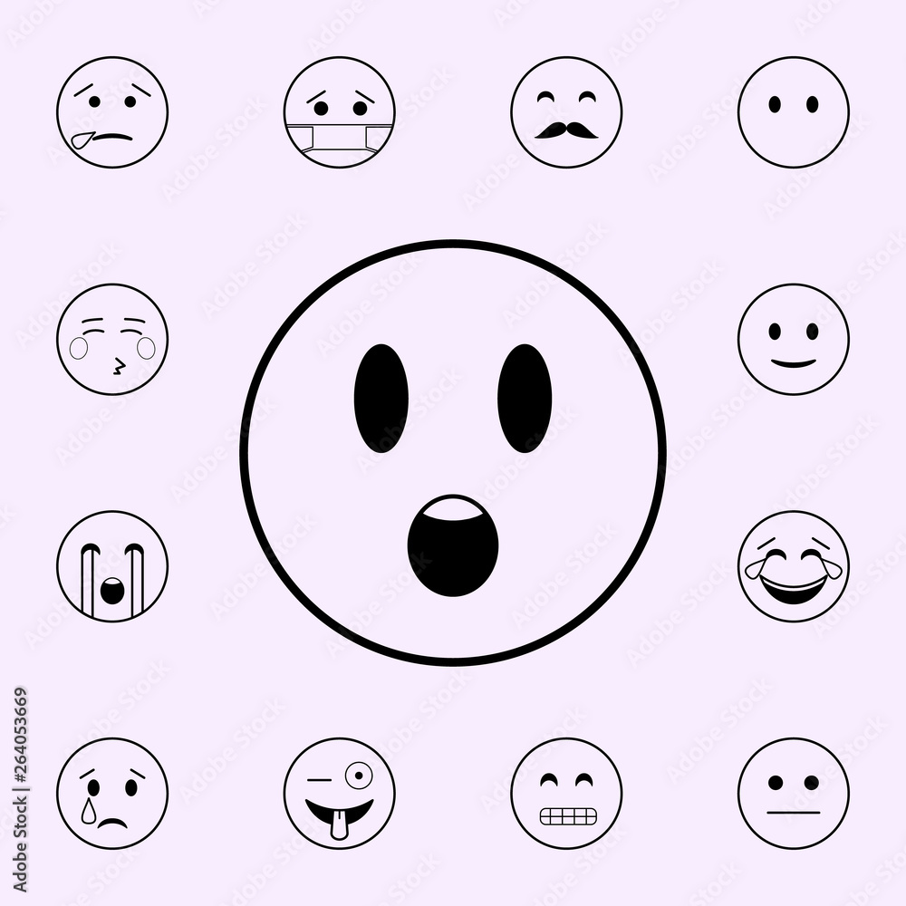 Poster suffers icon. emoji icons universal set for web and mobile