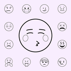 kiss icon. Emoji icons universal set for web and mobile