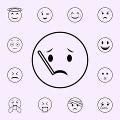 with a thermometer icon. Emoji icons universal set for web and mobile