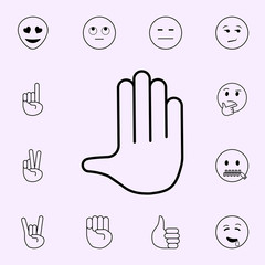 by hand icon. Emoji icons universal set for web and mobile