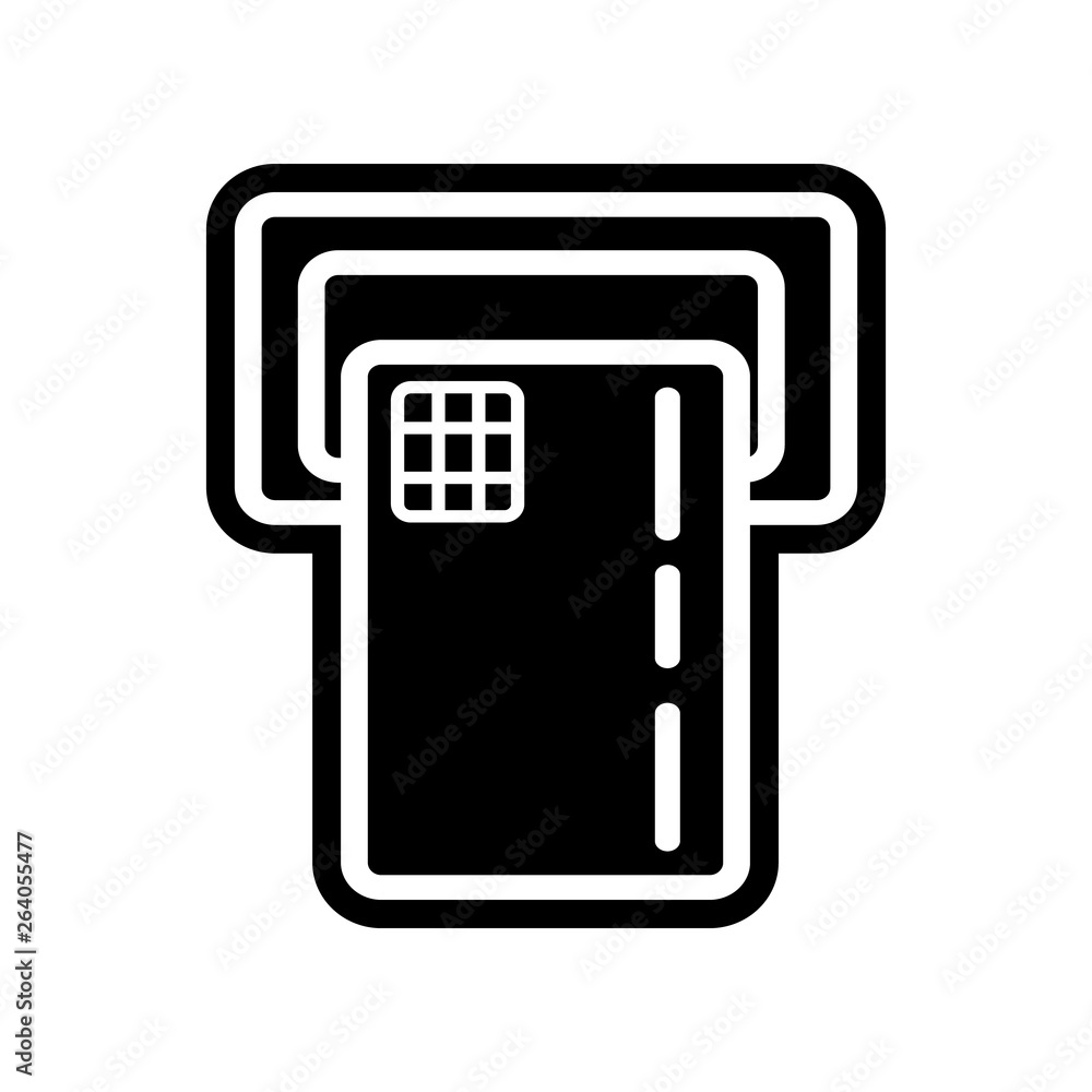Poster insert credit card icon. element of finance for mobile concept and web apps icon. glyph, flat icon f
