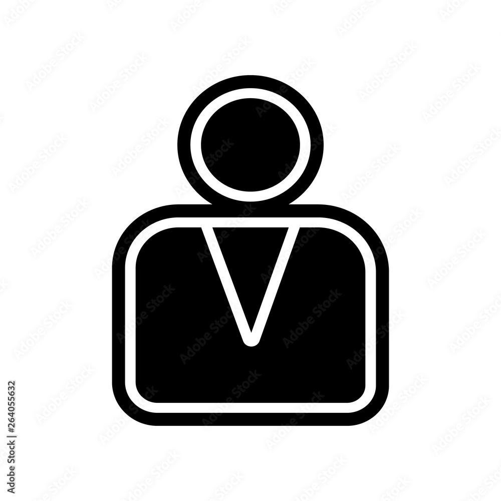 Poster person icon. element of finance for mobile concept and web apps icon. glyph, flat icon for website d
