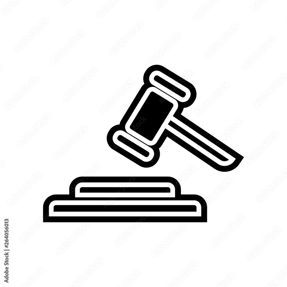 Poster judge gavel icon. Element of Finance for mobile concept and web apps icon. Glyph, flat icon for website design and development, app development