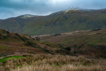 Fototapeta na wymiar Beautiful mountains in the area Lake District.