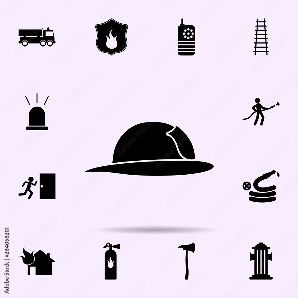 Poster helmet icon. fireman icons universal set for web and mobile