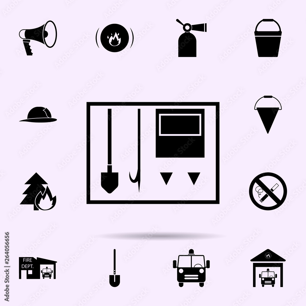 Aufkleber firefighter tools icon. fireman icons universal set for web and mobile