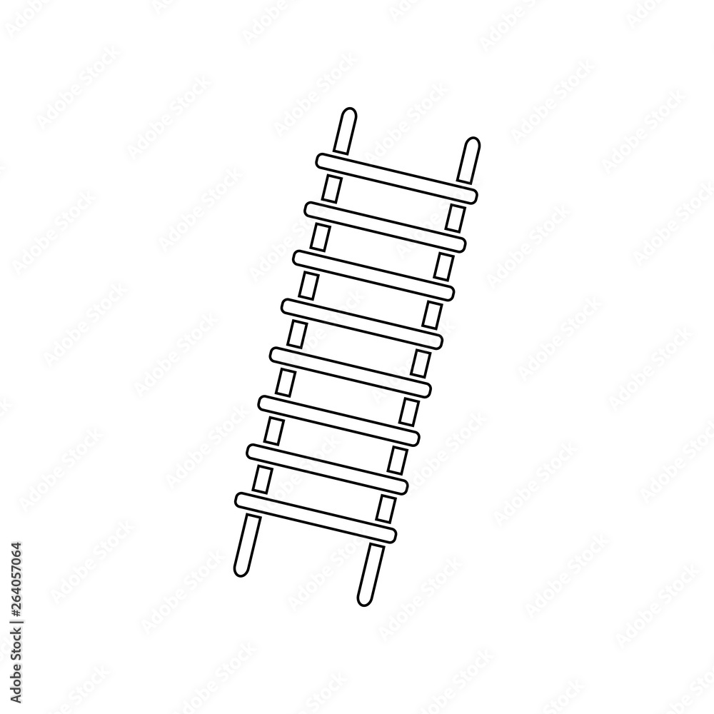 Poster stairs icon. element of fireman for mobile concept and web apps icon. outline, thin line icon for we