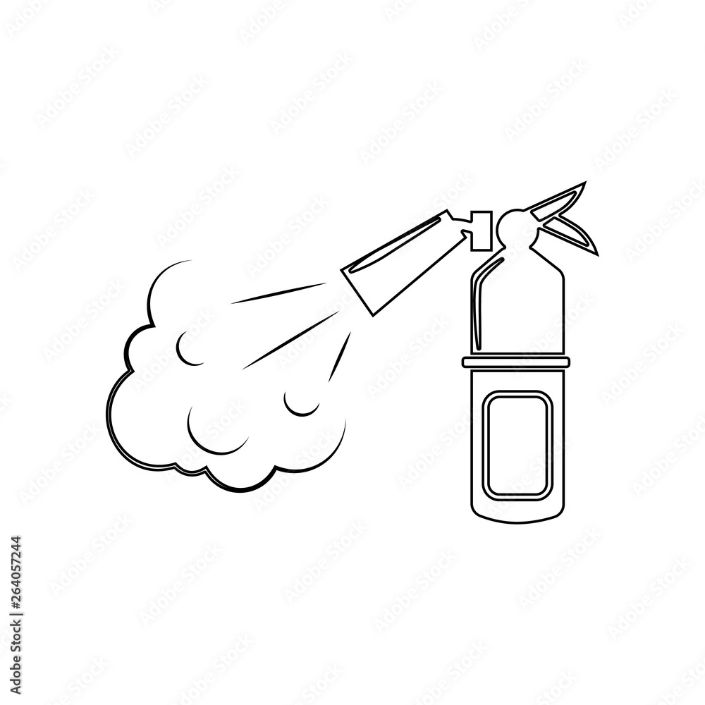Poster fire extinguisher icon. element of fireman for mobile concept and web apps icon. outline, thin line 